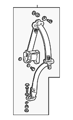 XR824986AEK - : Lap &amp; Shoulder Belt for Jaguar: S-Type Image