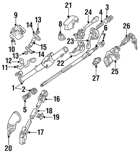 Steering Column Assembly for 1993 Volkswagen Golf #0