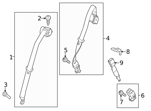 Rear Seat Belts for 2017 Ford Focus #2