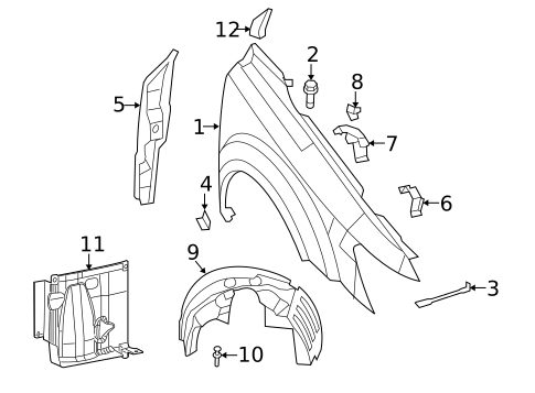 Exterior Trim - Fender for 2012 Dodge Journey #0