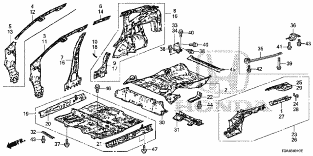 Floor - Inner Panel for 2016 Honda CR-V #0