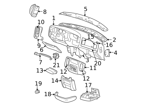 Instrument Panel for 2003 Dodge Ram 3500 #0
