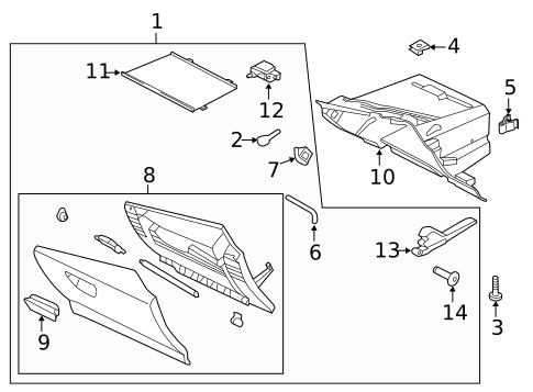 Glove Box for 2016 Ford Escape #0