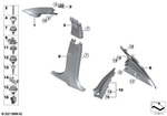51438070815 - Vehicle Trim: Left Column A Cover for BMW Image