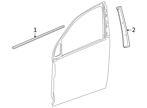 Exterior Trim - Front Door for 2007 Saturn Vue #0