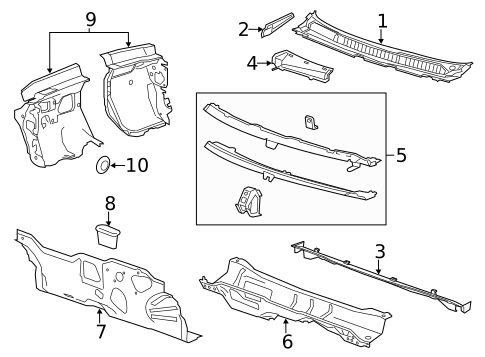 Cowl for 2017 Cadillac XTS #0