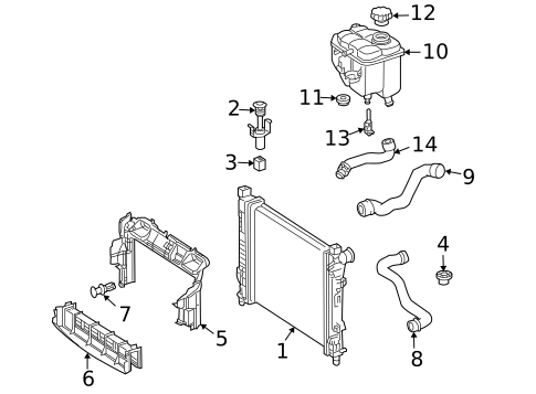 Radiator & Components for 2009 Mercedes-Benz CLK350 #0