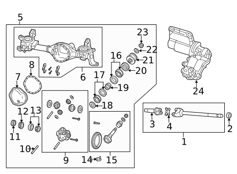 Front Axle & Carrier for 2025 Ram 2500 #1