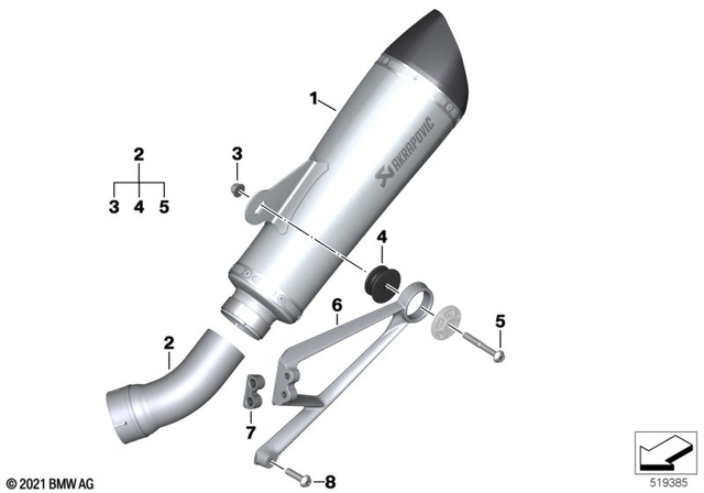 77111542687 - : Set Of Sport Mufflers - Akrapovic for BMW-Motorrad Image