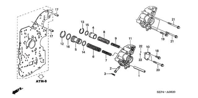AT Accumulator Body (-'06) for 2004 Acura TL #0