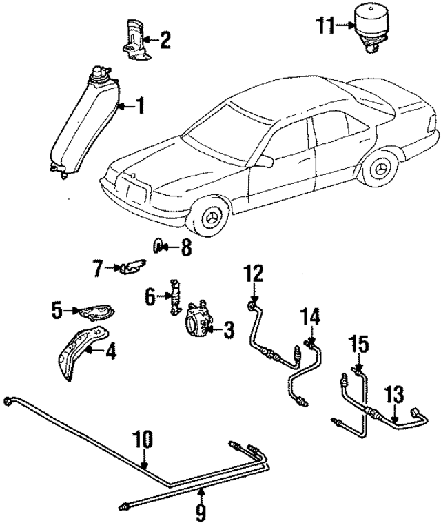 1243281240 - Electrical: Height Valve Bracket for Mercedes-Benz Image