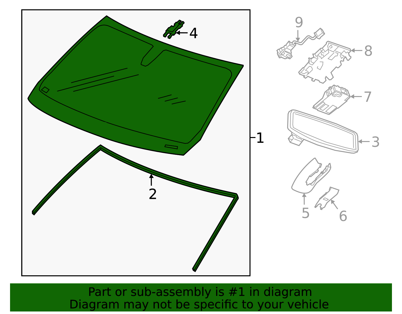 2023-2024 GM Windshield 84973152 | GM Parts Center
