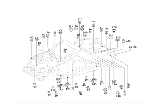 Expansion Plugs, Grommets for 2007 Mercedes-Benz SLK280 #0