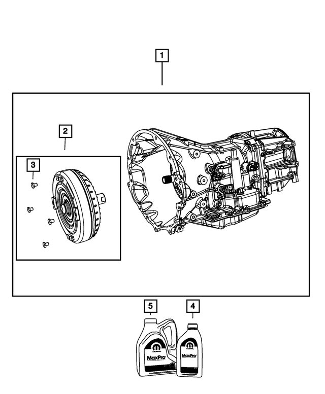 R8036891AE - 42RLE; 4-Speed; Automatic Transmission: With Torque Converter Transmission Kit for Mopar Image image