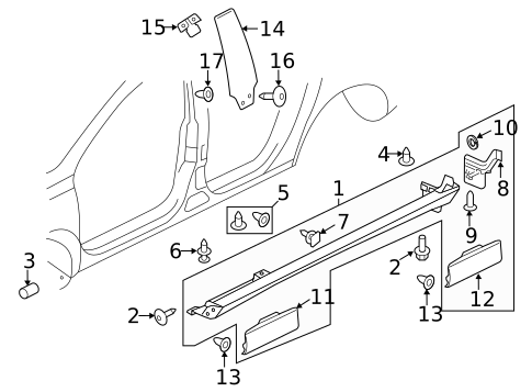 Exterior Trim - Pillars for 2012 Volkswagen CC #0
