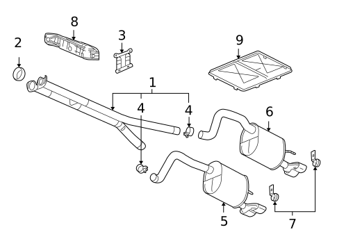 Exhaust Components for 2009 Cadillac XLR #0