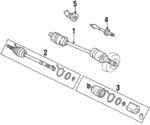 G0342560XA - : Axle Assembly for Mazda: 626, MX-6 Image