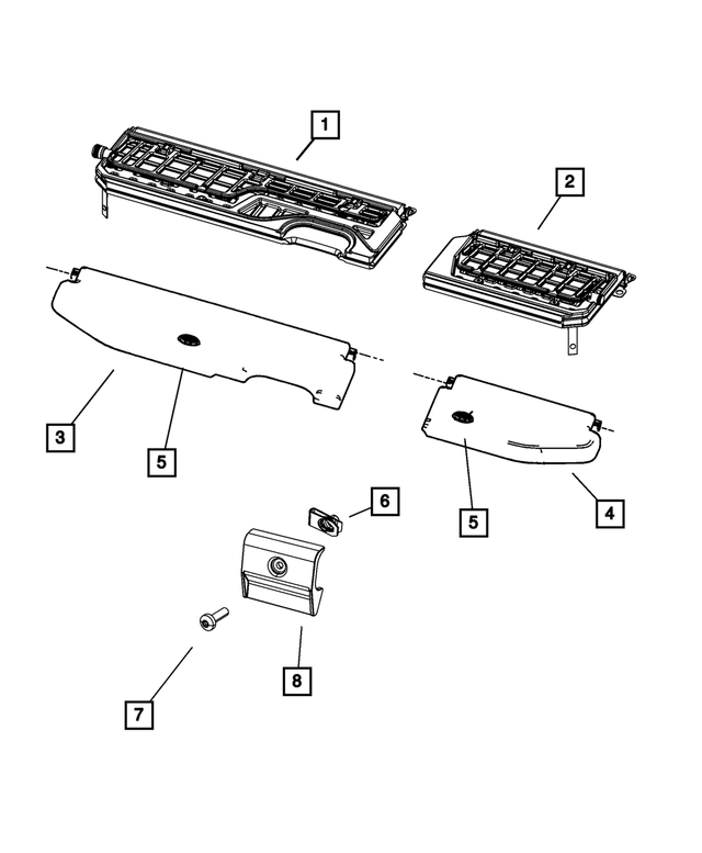 1NN51XDVAB - Interior Trim: Storage Bin Lid for Mopar Image