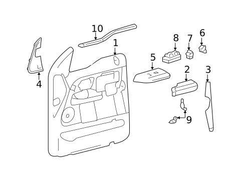 Interior Trim - Front Door for 2008 Ford F-150 #0