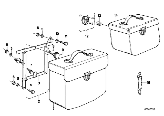 71601231261 - : Saddle Bag Holder Right for BMW-Motorrad Image