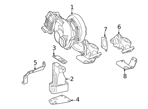 Turbocharger & Components for 2010 Mercedes-Benz GL 350 #2