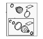 44290E011 - Universals &amp; Rear Axle: Boot Kit for Lexus: NX350, NX350h, NX450h+, RX350 Image