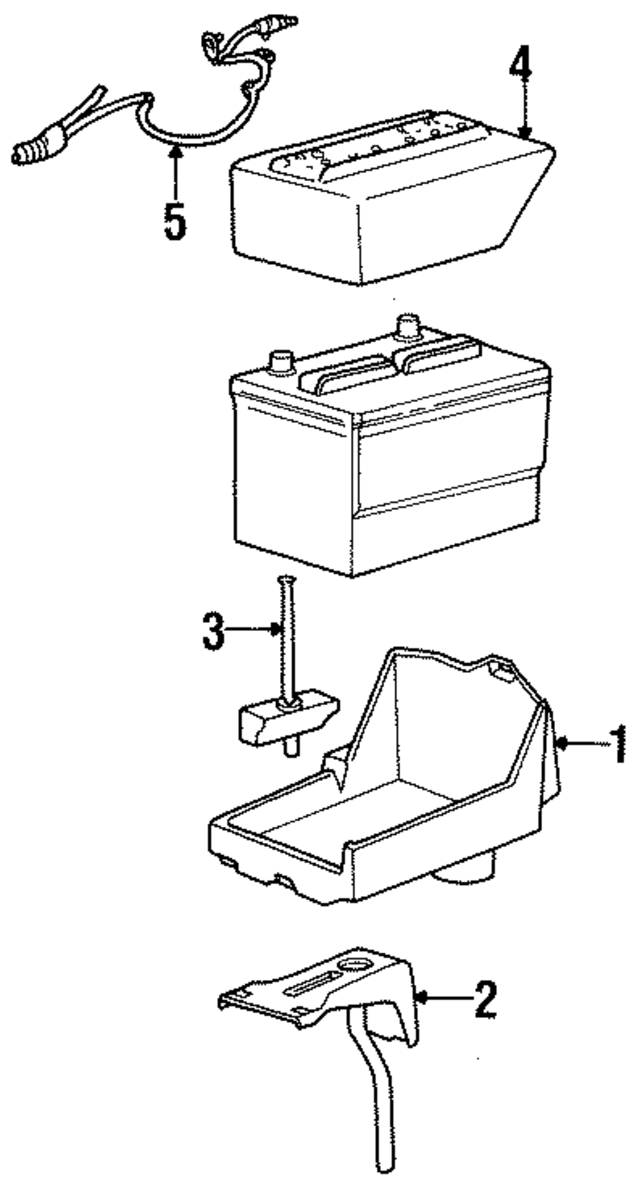 F8DZ10A666AA - : Battery Tray Brace for Ford: Taurus | Mercury: Sable Image