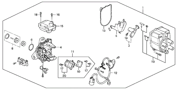 Distributor for 1991 Honda CRX #0