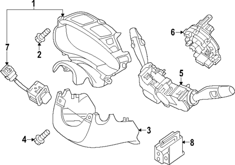 Shroud, Switches & Levers for 2023 Genesis Electrified G80 #0