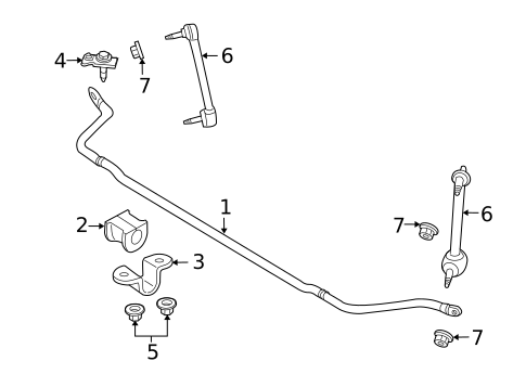 Stabilizer Bar & Components for 2009 Lincoln Navigator #0