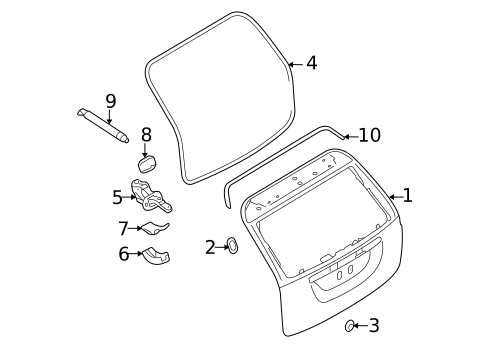 Gate & Hardware for 2007 Saab 9-3 #0