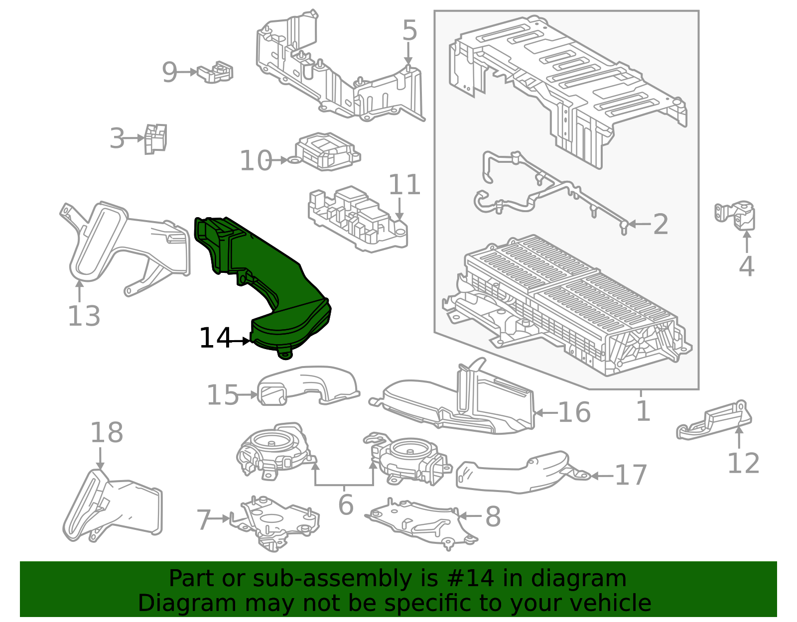 2023-2025 Toyota Sequoia Drive Motor Battery Compartment Cooling Fan ...