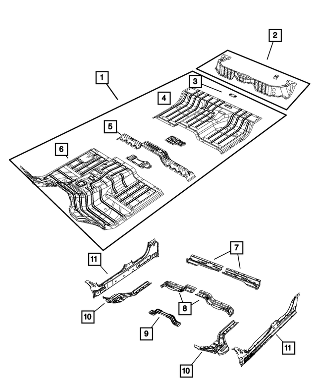 68142523AB - Body Sheet Metal Except Doors: Stowage Bin Panel for Mopar Image