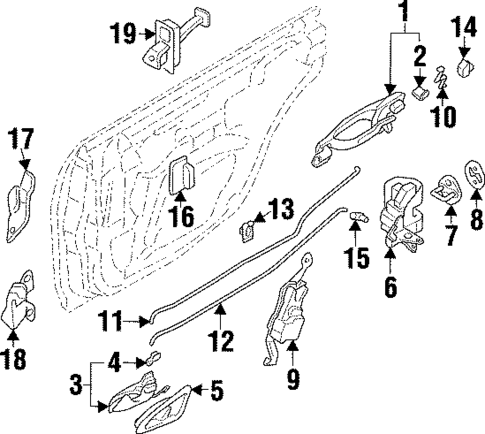 Rear Door for 2002 Mitsubishi Diamante #0