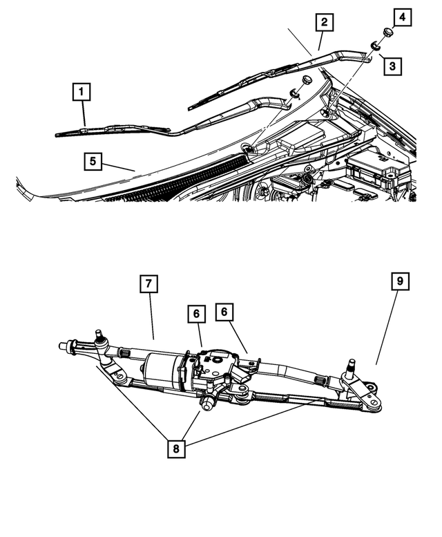 68028559AA - Electrical: Wiper Frame Grommet for Mopar Image image
