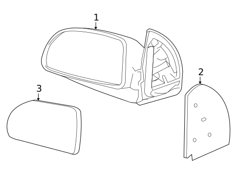 Outside Mirrors for 2007 Saturn Vue #0
