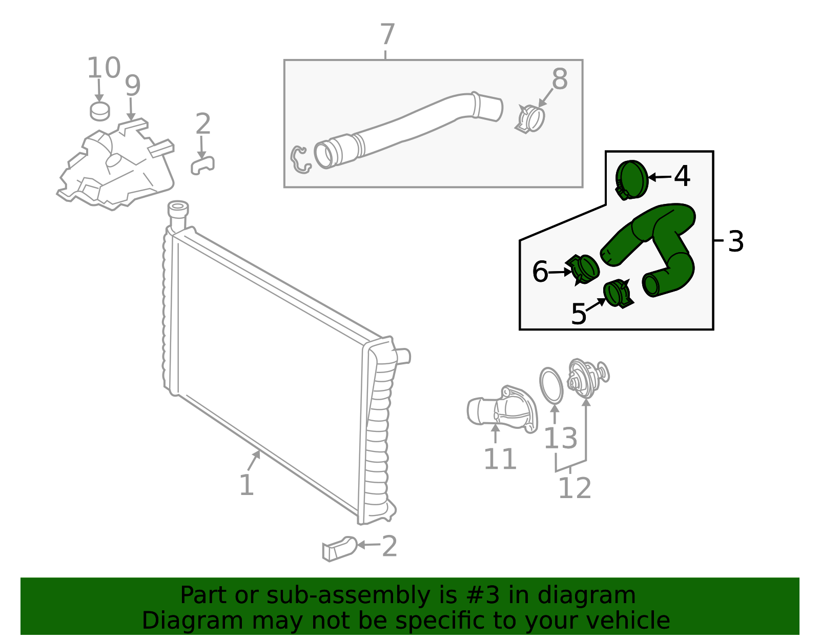 2021-2025 GM Upper Hose 85144276 GM | GMPartsDirect.com