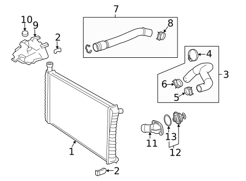 Thermostat & Housing for 2023 Chevrolet Express 2500 #0