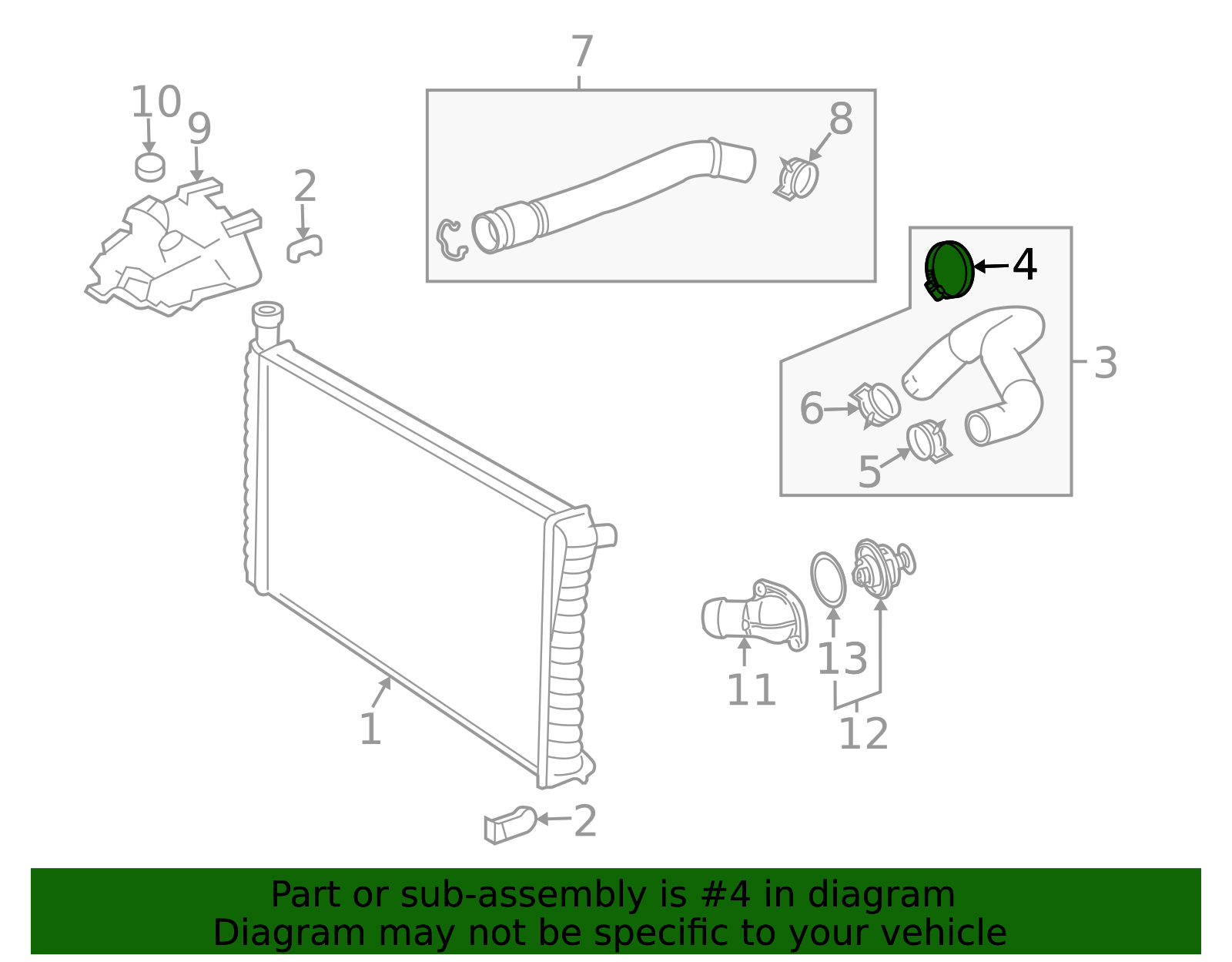 2018-2025 GM Upper Hose Clip 11547271 | TascaParts.com
