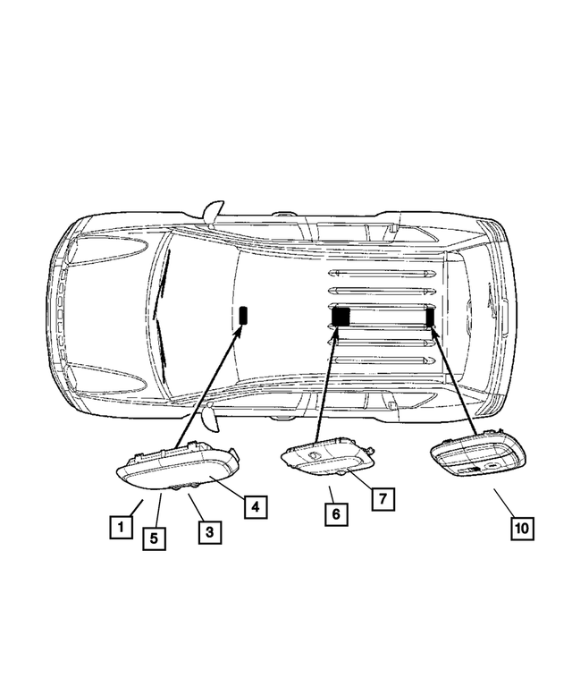 6TQ18DX9AA - Electrical: Dome Lamp for Mopar Image