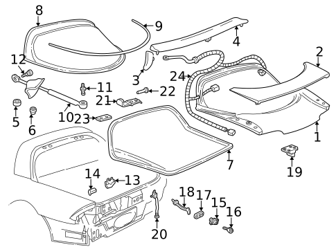 Trunk for 1994 Chevrolet Camaro #0