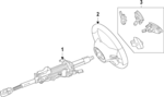 9990510099J32 - Steering: Switch for Mercedes-Benz Image
