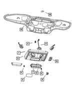 1DT521DAAA - Interior Trim: Reading Led Lamp for Chrysler: Town &amp; Country | Dodge: Grand Caravan Image