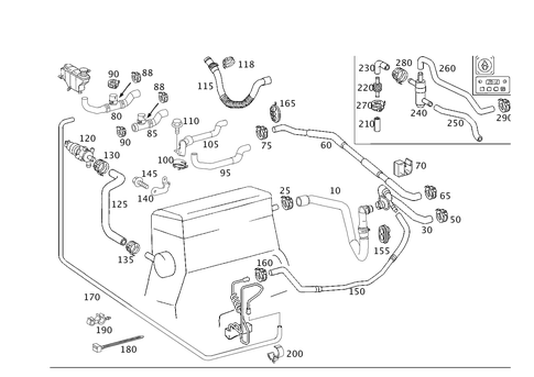 Heating Water Lines for 2006 Mercedes-Benz C230 #0