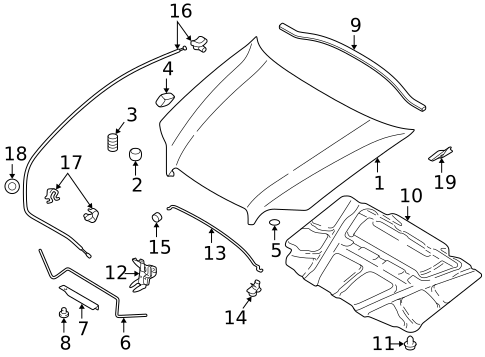 Hood & Components for 2004 Subaru Baja #0