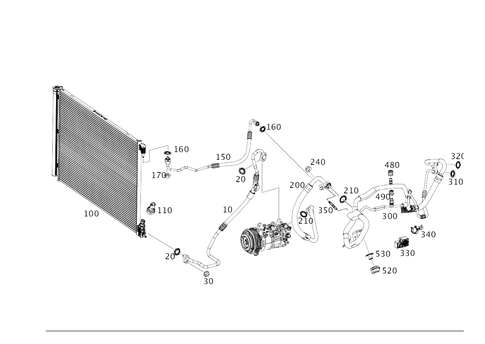 Refrigerant Line Arrangement for 2022 Mercedes-Benz E53 AMG #0