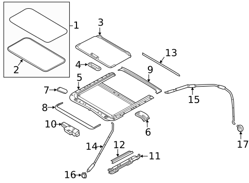 Sunroof for 2019 INFINITI Q70 #1