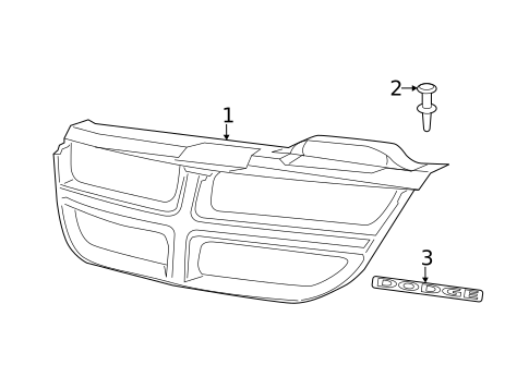 Grille & Components for 2018 Dodge Journey #0