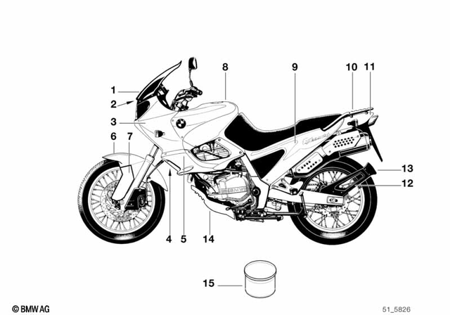 46632328491 - Body Equipment: Windshield, Clear -  for BMW-Motorrad Image