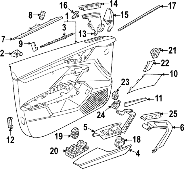 8Y0867103HWFN - Body: Door Trim Panel for Audi Image